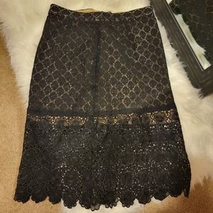 🌿2 for $40 / Black lace and satin skirt size M